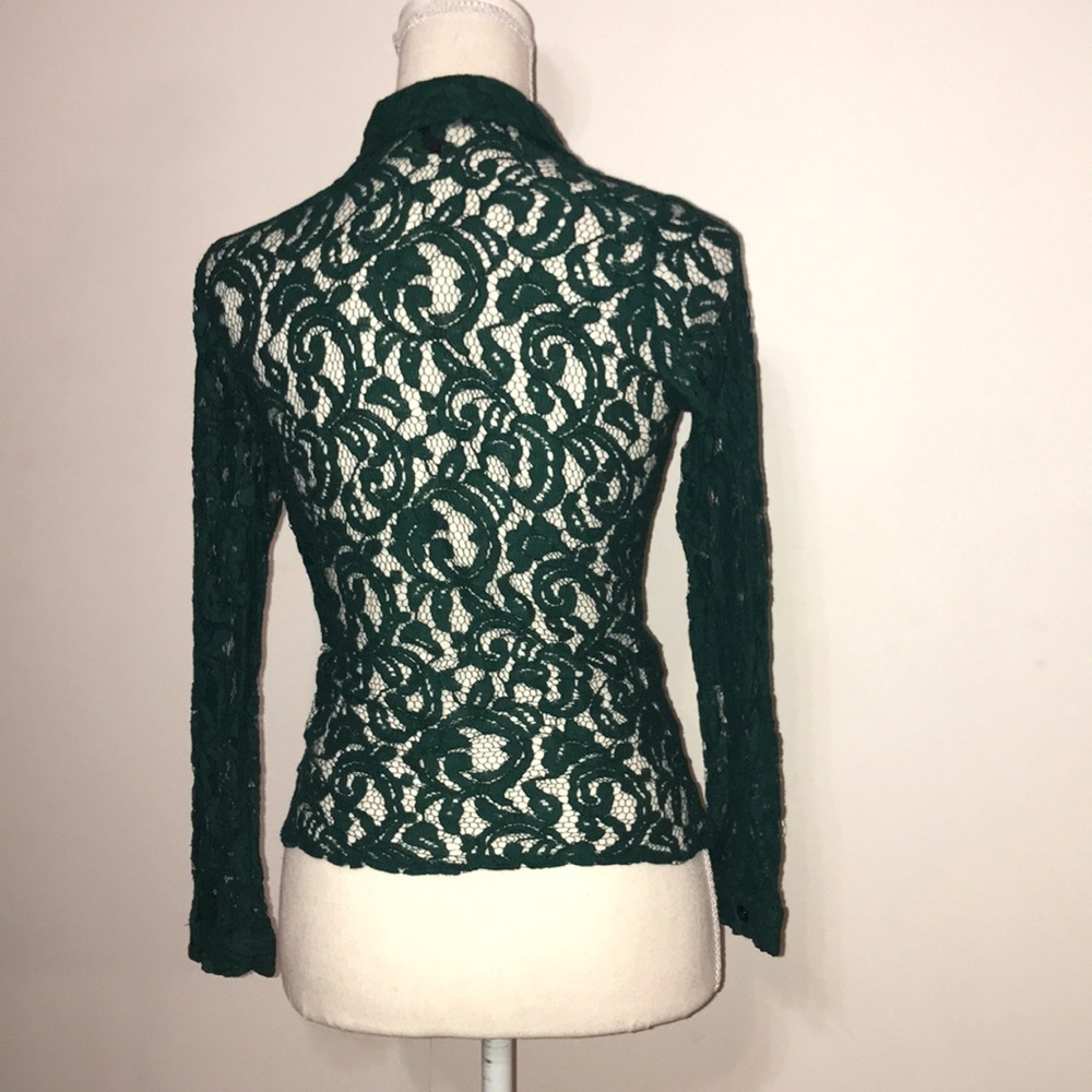 Atmosphere Green Button Down - Picture 2 of 4